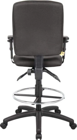 Boss Multi-Function Fabric Drafting Stool [B1635-BK] -Office Chairs Unlimited Sales boss multi function fabric drafting stool b1635 bk 29397603811479