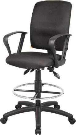 Boss Multi-Function Fabric Drafting Stool [B1635-BK] -Office Chairs Unlimited Sales boss multi function fabric drafting stool b1635 bk 29398841622679