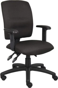 Boss Multi-Function Fabric Task Chair [B3035-BK] -Office Chairs Unlimited Sales boss multi function fabric task chair b3035 bk adjustable arms 31620147904663