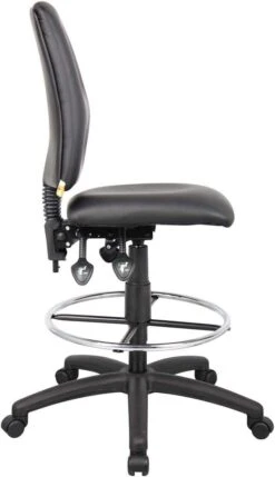 Boss Multi-Function LeatherPlus Drafting Stool [B1645] -Office Chairs Unlimited Sales boss multi function leatherplus drafting stool b1645 29308207595671