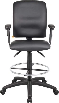 Boss Multi-Function LeatherPlus Drafting Stool [B1645] -Office Chairs Unlimited Sales boss multi function leatherplus drafting stool b1645 31671868948631