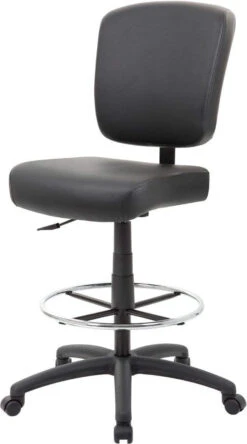 Boss Oversized Drafting Stool [B1680-BK] -Office Chairs Unlimited Sales boss oversized drafting stool b1680 bk 15706679050380
