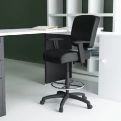 Boss Oversized Drafting Stool [B1681-BK] -Office Chairs Unlimited Sales boss oversized drafting stool b1681 bk 36583264813304