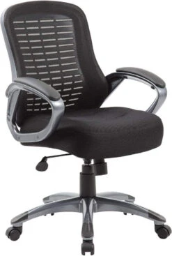 Boss Ribbed High Back Mesh Chair [B6756-BK]