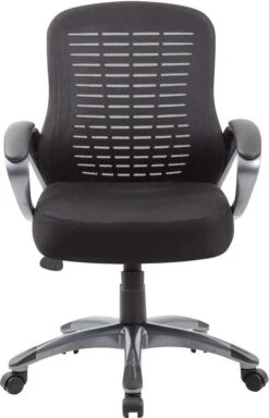 Boss Ribbed High Back Mesh Chair [B6756-BK] -Office Chairs Unlimited Sales boss ribbed high back mesh chair b6756 bk 15706689667212