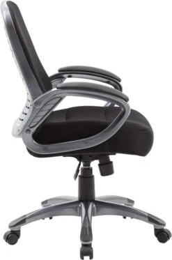 Boss Ribbed High Back Mesh Chair [B6756-BK] -Office Chairs Unlimited Sales boss ribbed high back mesh chair b6756 bk 15706689699980