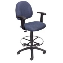 Boss Sculptured Seat & Back Drafting Chair [B1616] -Office Chairs Unlimited Sales boss sculptured seat amp back drafting chair b1616 blue be standard casters included 29385728688279