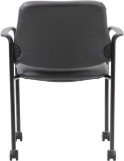 Boss Square BackDiamond Stacking Chair With Arms In Black Caressoft [B9503R-CS] -Office Chairs Unlimited Sales boss square back diamond stacking chair with arms in black caressoft b9503r cs 31553192722583