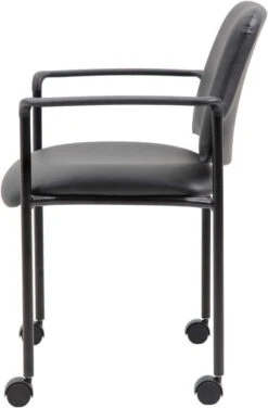 Boss Square BackDiamond Stacking Chair With Arms In Black Caressoft [B9503R-CS] -Office Chairs Unlimited Sales boss square back diamond stacking chair with arms in black caressoft b9503r cs 31687593951383