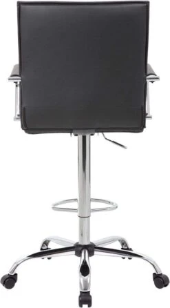 Boss Vinyl Ribbed Drafting Stool [B16533C-BK] -Office Chairs Unlimited Sales boss vinyl ribbed drafting stool b16533c bk 29401509560471