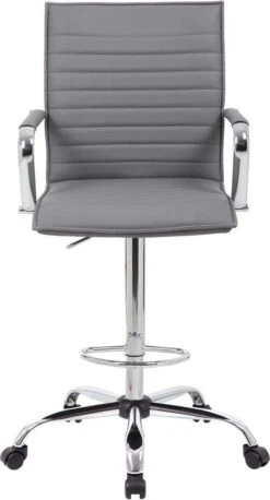 Boss Vinyl Ribbed Drafting Stool [B16533C-BK] -Office Chairs Unlimited Sales boss vinyl ribbed drafting stool b16533c bk 31579397259415