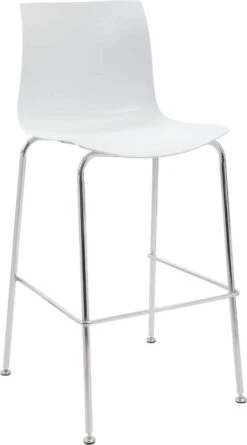 Boss White Guest Chair With Chrome Frame 4 Pack [B1700-W-4]