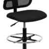 Contoured Mid Back Mesh Stool [WL-A277-BK-D-GG]