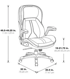 Deluxe Bonded Leather Executive Chair With Flip-Up Arms [ECH620636] -Office Chairs Unlimited Sales deluxe bonded leather executive chair with flip up arms ech620636 38650889666808