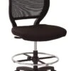 Deluxe Woven Mesh Back Armless Drafting Chair, Icon Black Seat [DC51000N-231]