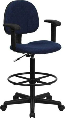 Flash Adjustable Range Drafting Chair [BT-659-BLK-GG] -Office Chairs Unlimited Sales flash adjustable range drafting chair bt 659 blk gg blue add adjustable task arms 31661414318231