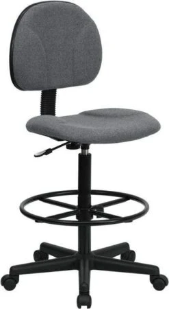 Flash Adjustable Range Drafting Chair [BT-659-BLK-GG] -Office Chairs Unlimited Sales flash adjustable range drafting chair bt 659 blk gg gray no arms 31554181267607