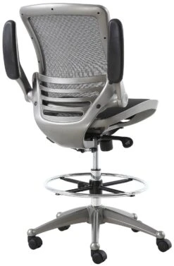 Harwick Evolve All Mesh Heavy Duty Drafting Chair - Gunmetal Finish [2250D-BK] -Office Chairs Unlimited Sales harwick evolve all mesh heavy duty drafting chair gunmetal finish 2250d bk 31568684449943