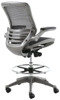 Harwick Evolve All Mesh Heavy Duty Drafting Chair - Gunmetal Finish [2250D-BK] -Office Chairs Unlimited Sales harwick evolve all mesh heavy duty drafting chair gunmetal finish 2250d bk 31568796844183