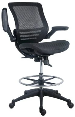 Harwick Evolve Mesh Big And Tall Drafting Chair - Dark Knight Edition [2250D-DRK] -Office Chairs Unlimited Sales harwick evolve mesh big and tall drafting chair dark knight edition 2250d drk 31567895330967