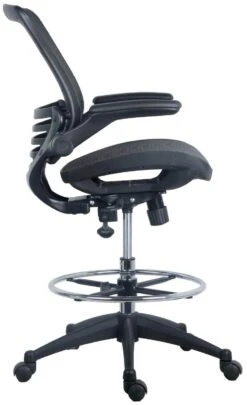 Harwick Evolve Mesh Big And Tall Drafting Chair - Dark Knight Edition [2250D-DRK]