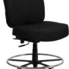 Hercules Leather / Fabric Big And Tall Drafting Chair [WL-735SYG-D-BK]