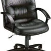 Lorell Mid Back Leather Tufted Office Chair [60115]