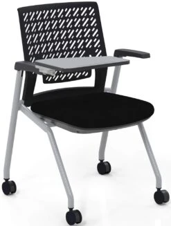 Safco Mayline Thesis Training Chair Arms, Tablet, Flex Back [KTX3SBBLK]