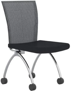 Safco Mayline Valore Armless Mesh Back Nesting Chair, 2-Pack [TSH2] -Office Chairs Unlimited Sales mayline valore armless mesh back nesting chair tsh2 silver tsh2bs black 29176513527959
