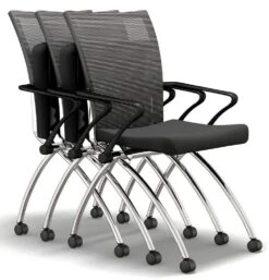 Safco Mayline Valore High Back Mesh Folding Chair With Arms, 2-Pack [TSH1] -Office Chairs Unlimited Sales mayline valore high back mesh folding chair with arms tsh1 31551273828503