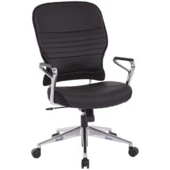 Office Star Bonded Leather Managers Chair In Black [32-E33P91A7]