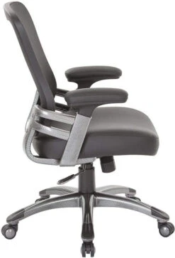 Office Star Faux Leather Mesh Back Manager’s Chair [EMH6918T] -Office Chairs Unlimited Sales office star faux leather mesh back manager s chair emh6918t 31664294789271