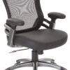 Office Star Faux Leather Mesh Back Manager’s Chair [EMH6918T]