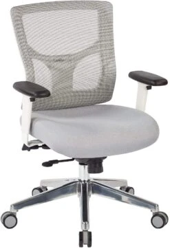Office Star Pro-Line II™ ProGrid® White Mesh Mid Back Chair [95673]
