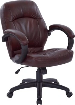 Office Star Work Smart™ Deluxe Faux Leather Managers Chair [FL605] -Office Chairs Unlimited Sales office star work smart deluxe faux leather managers chair fl605 chestnut brown 13865843261580