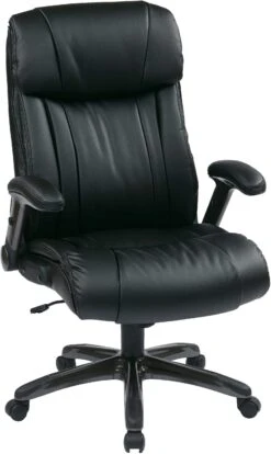 Office Star Work Smart™ Executive Chair Black Bonded Leather [ECH38675A-EC3]