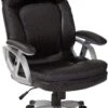 Office Star Work Smart™ Executive Chair Silver / Black Bonded Leather [ECH70756-EC3]