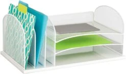 Onyx™ Desk Organizer 3 Horizontal / 3 Upright Mesh [3254] -Office Chairs Unlimited Sales onyx desk organizer 3 horizontal 3 upright mesh 3254 white 31641804767383