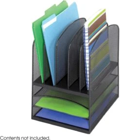 Onyx™ Desk Organizer 3 Horizontal / 5 Upright Sections Mesh [3266]