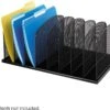 Onyx™ Desk Organizer 8 Upright Sections Mesh Black [3253BL]