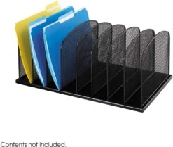 Onyx™ Desk Organizer 8 Upright Sections Mesh Black [3253BL]
