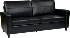 OSP Furniture® Black Or Expresso Bonded Leather Sofa Espresso Legs [SL2813]