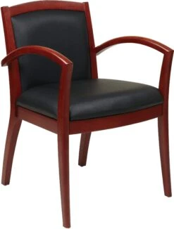 OSP Furniture® Napa Cherry Guest Chair Full Cushion Back [NAP97CHY] -Office Chairs Unlimited Sales osp furniture napa cherry guest chair full cushion back nap97chy black 31551533383831