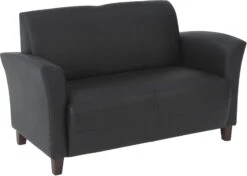 OSP Furniture® Wine Eco Leather Office Loveseat [SL2272-EC6] -Office Chairs Unlimited Sales osp furniture wine eco leather office loveseat sl2272ec6 black ec3 standard tailgate delivery 31658092167319