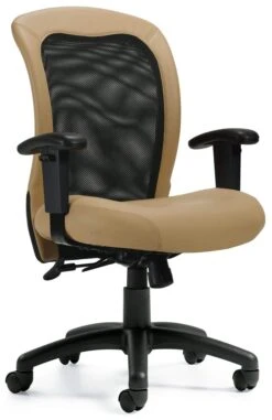 OTG™ Airflow Mid Back Mesh Ergonomic Chair [OTG11692] -Office Chairs Unlimited Sales otg trade airflow mid back mesh ergonomic chair otg11692 black parchment 14537165439116