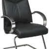 Pro Line II Black Visitor Chair Top Grain Leather [8205]