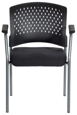 Pro Line II Titanium Finish Black Stacking Chair With Arms [8610-30] -Office Chairs Unlimited Sales pro line ii titanium finish black stacking chair with arms 8610r 30 14086248661132