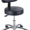 Safco® Lab Stool With Back Black [3430BL]