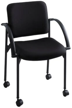 Safco Moto Stack Chairs With Casters, 2-Pack [4184BL]