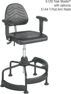 Safco TaskMaster® Industrial Stool [5120] -Office Chairs Unlimited Sales safco taskmaster reg industrial stool 5120 add adjustable t arms 5144 124 2 5 nylon glides included 31610628472983